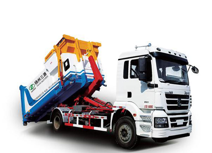 Specific steps of loading and unloading garbage by compression garbage truck